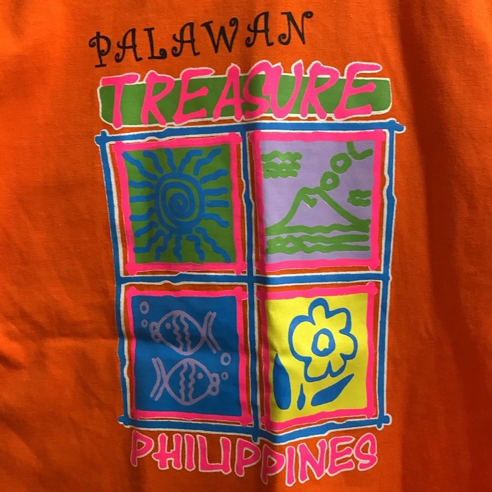 SpringHill Clothing Co Palawan Treasure Philippines Orange Shirt 4T Fish New